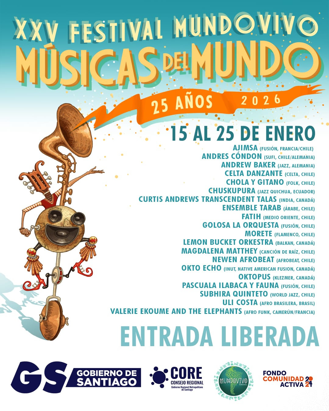 Festival Músicas del Mundo celebrará sus 25 años